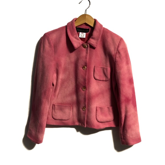 Vintage Jackets & Blazers - Vintage Pink Tie-Dye Looking Blazer